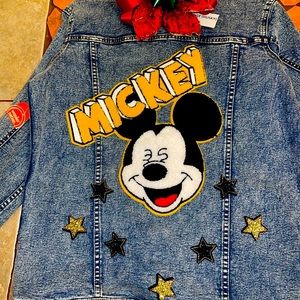 Kids Mickey Mouse denim jacket NEW- Husky Large size girl/boys